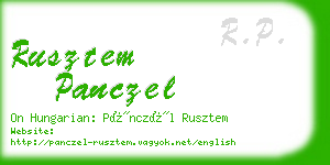 rusztem panczel business card